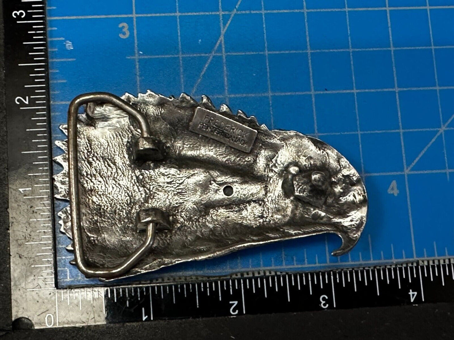 Vintage Eagles Head - Highly Detailed - Frederick Pewter Canada Belt Buckle