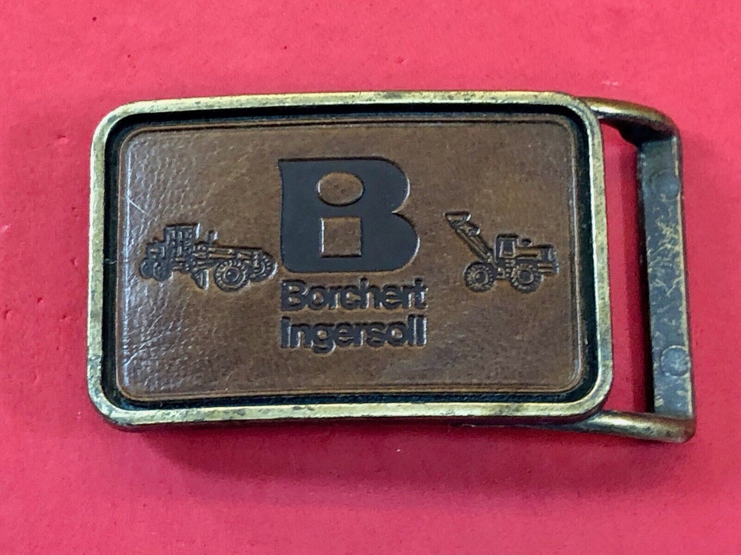 Barchent Ingersoll company logo farming? leather belt buckle