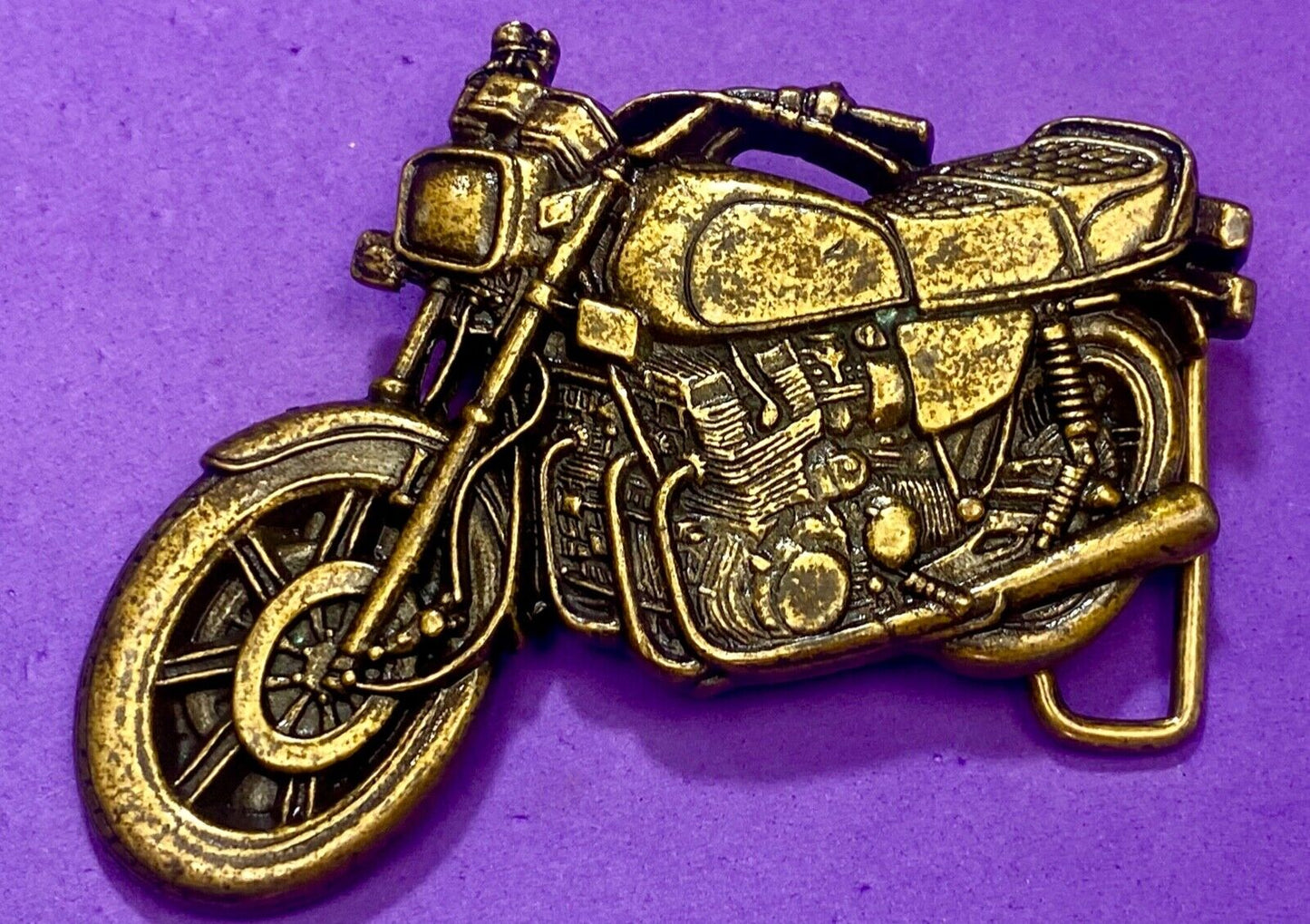 Vintage cutout Motorcycle Honda? Bikers belt buckle by Joomi, JOOL2