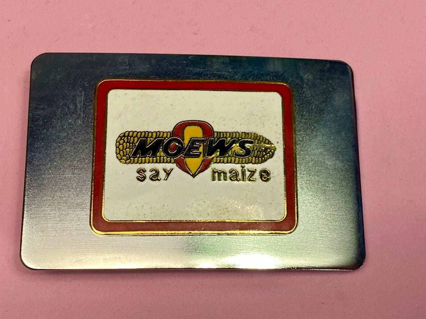 Nos Moews Corn Maize Moews Seed Company Granville Il Rectangular Belt Buckle