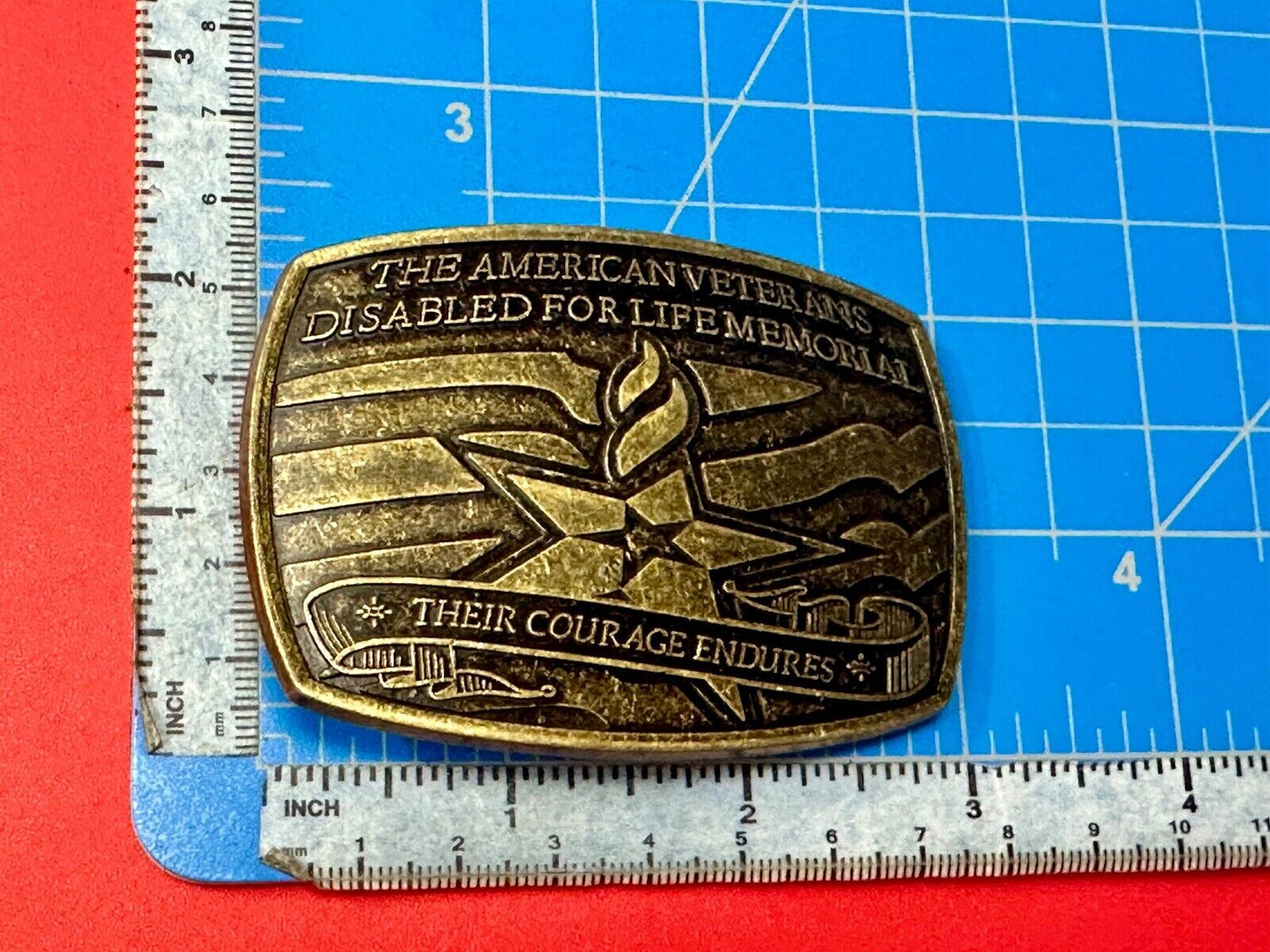 The Veterans Disabled for life Memorial - Their Courage Endures Belt Buckle