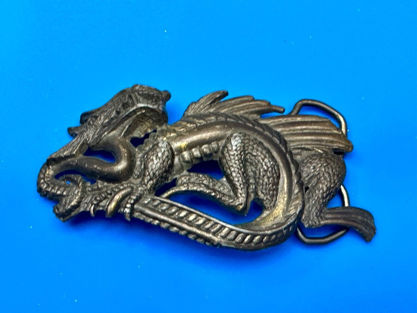Vintage Chinese Dragon Vintage artisan? Large Oversized Belt Buckle