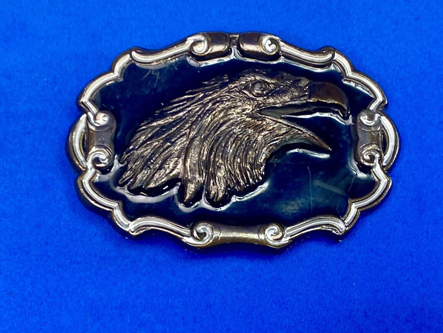Vintage 1991 The Great Eagle Head Beak Bust - Great American Belt Buckle Co