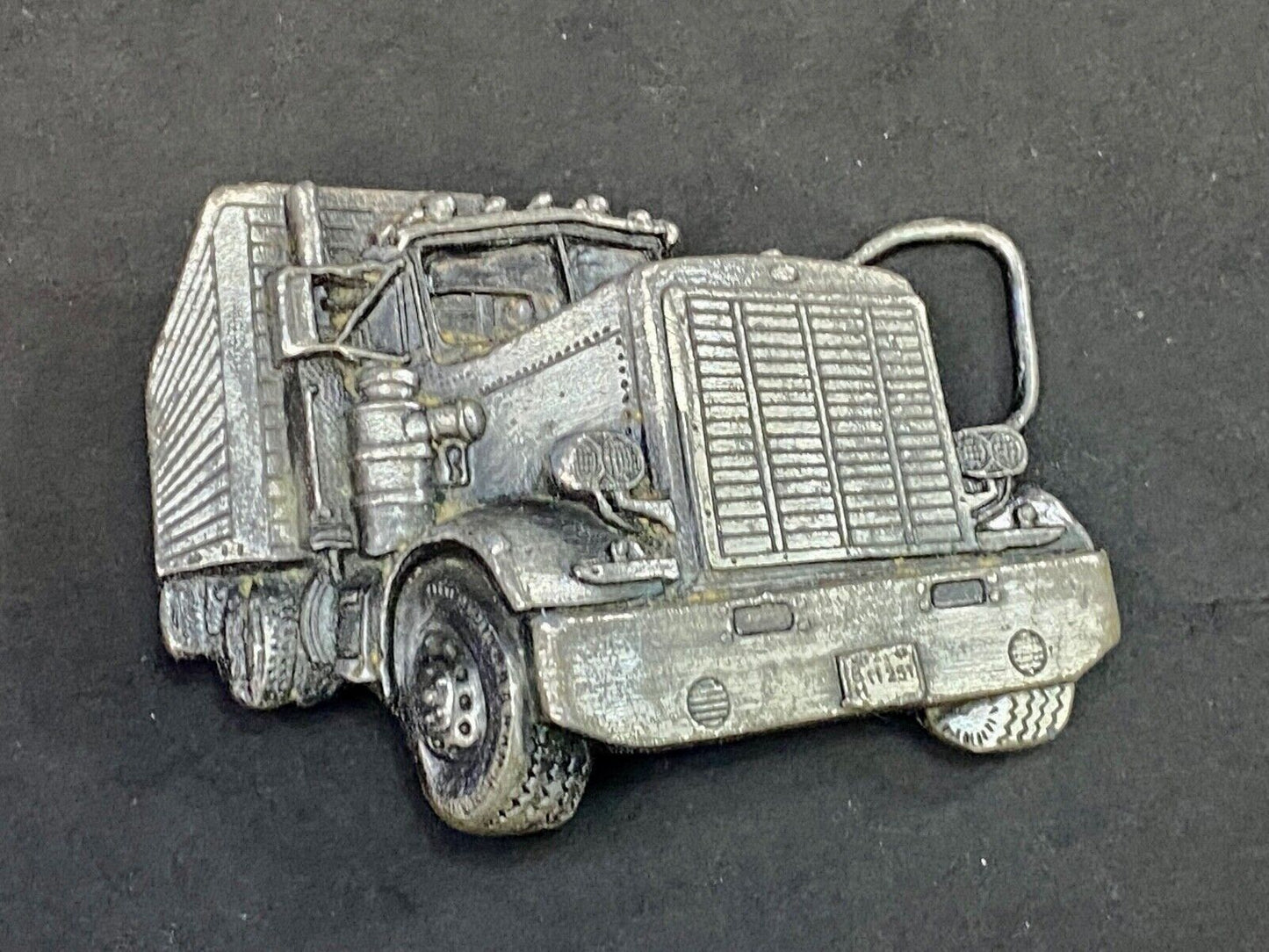 Vintage 1977 Semi Big Rig Truck Long Haulers Belt Buckle By Bergamot