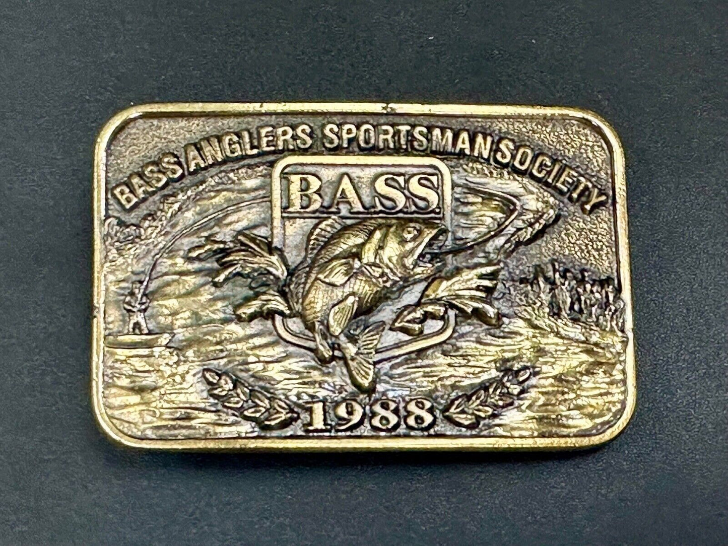 BASS Anglers Sportsman Society Fishing Club Great American belt buckle Co