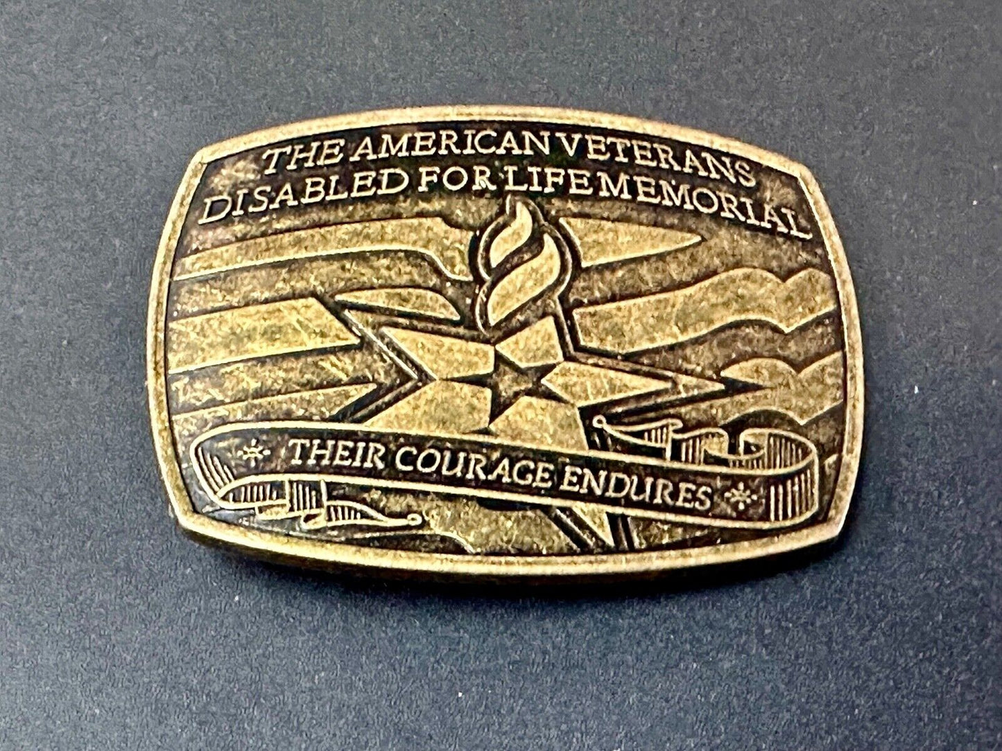 Their Courage Endures American Veterans Disabled for Life Memorial Belt Buckle