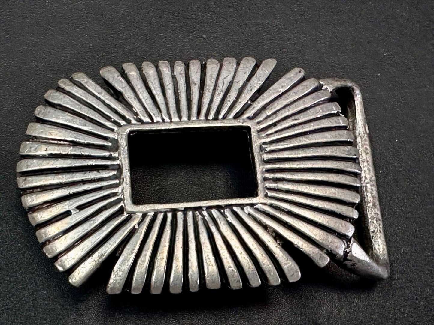 Artisan Made Pewter Belt Buckle Signed LJR Bill's Buckle Co