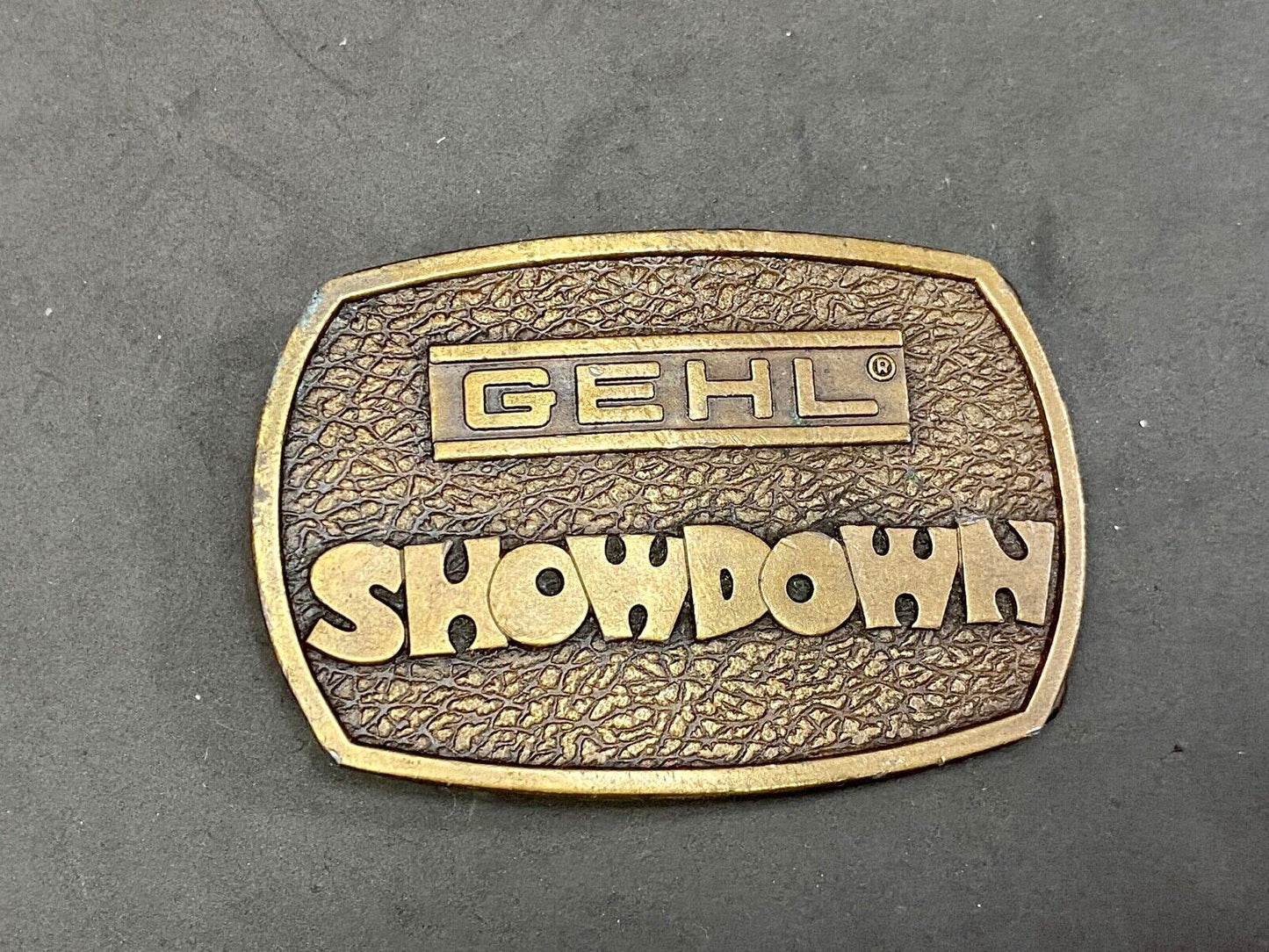 Vintage 1976 - Gehl Showdown - Skid Steer Loader Baler - Co Belt Buckle