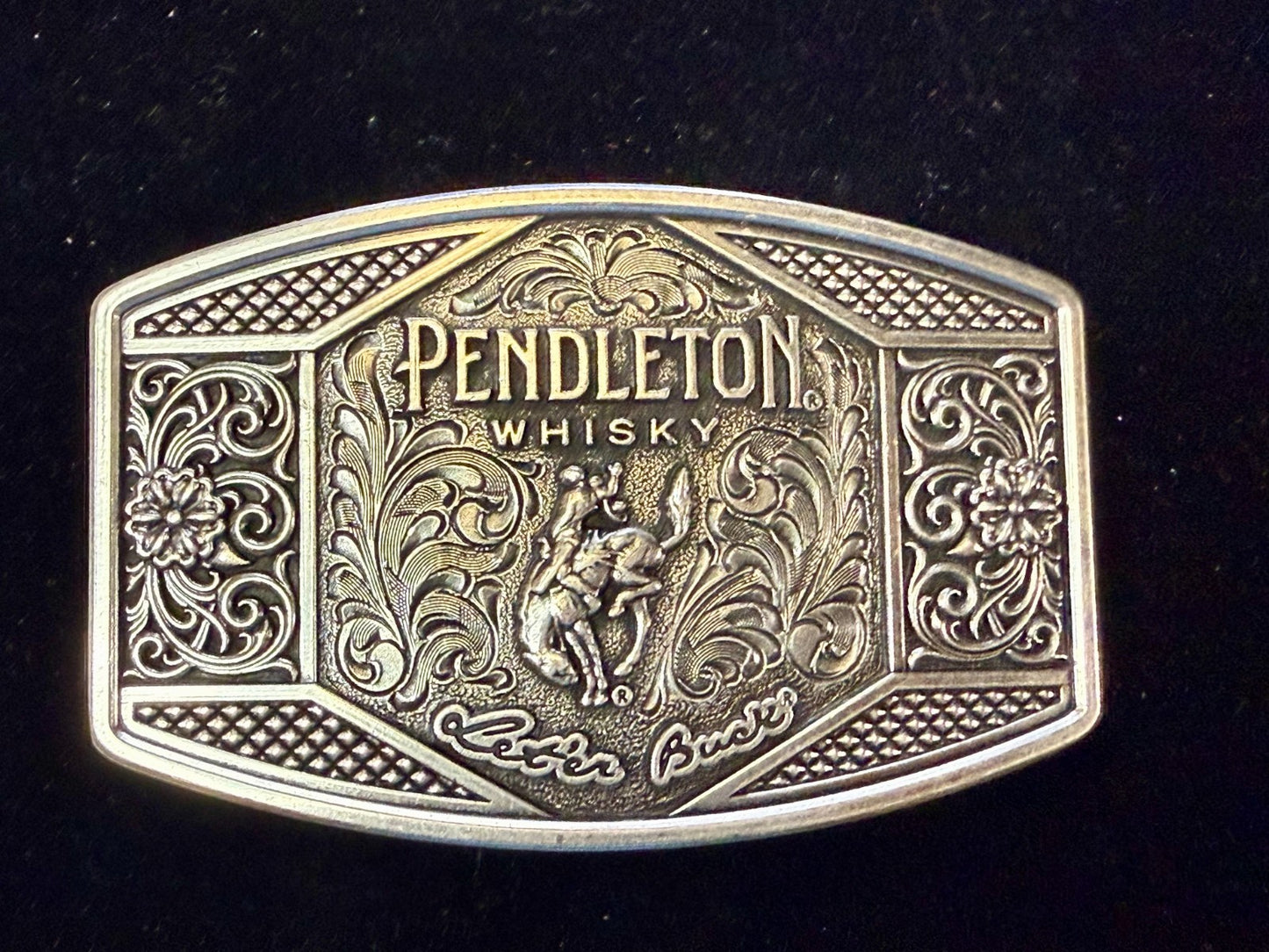 2022 Pendleton Whiskey Let'er Buck Rodeo Cowboy Montana Silversmiths Belt Buckle