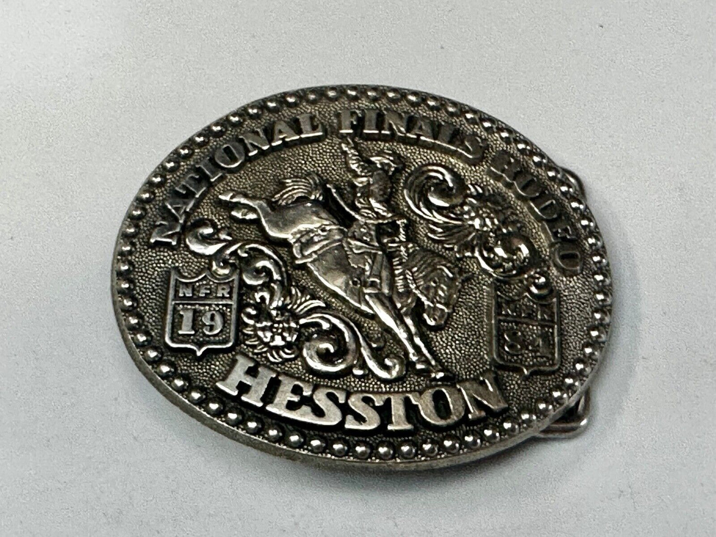 1984 Youth Hesston National Finals Rodeo NFR Collectors Rodeo Cowboy Belt Buckle