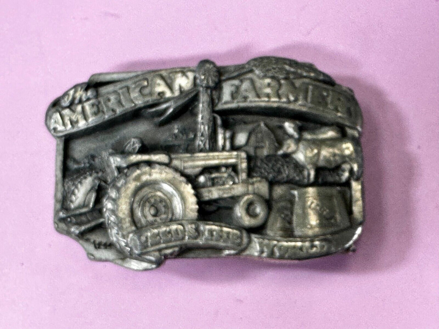The American Farmer Feeds The World Tractor Farming Commemorative Belt Buckle