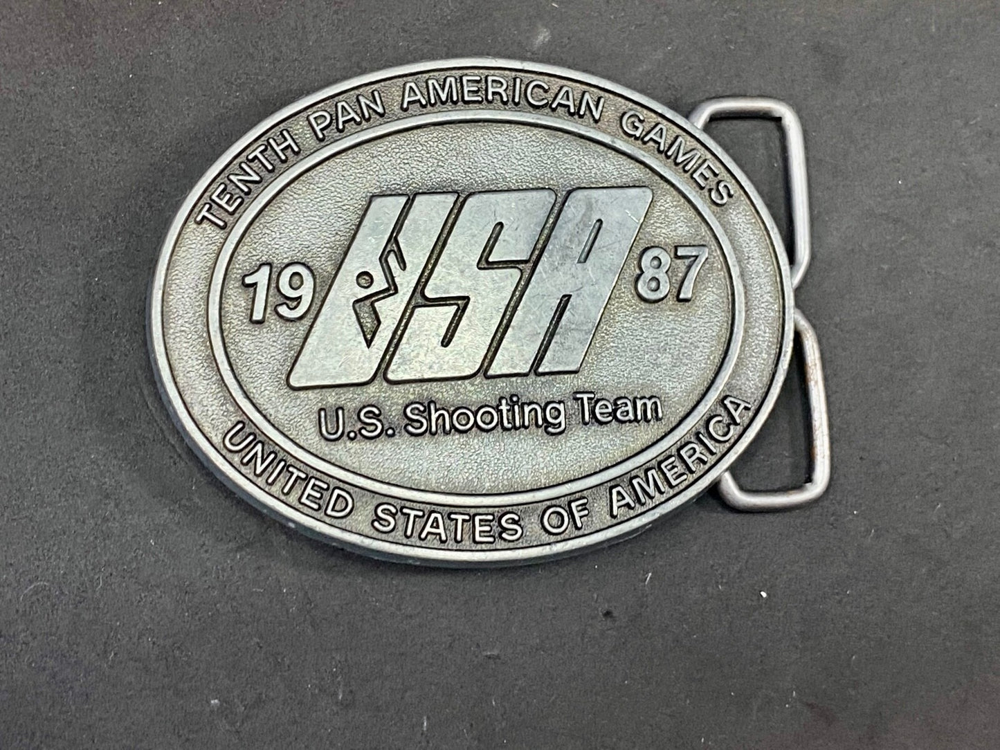 The Tenth Pan American Games 1987 Belt Buckle Pan Am Games Indianapolis
