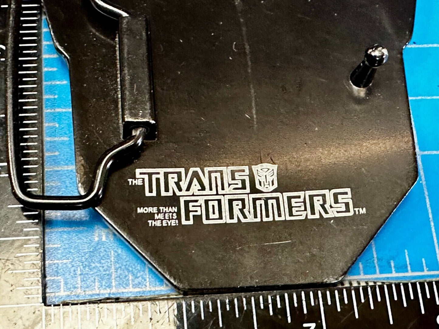 The Transformers Autobot More Than Meet The Eyes Symbol Red Cutout Belt Buckle