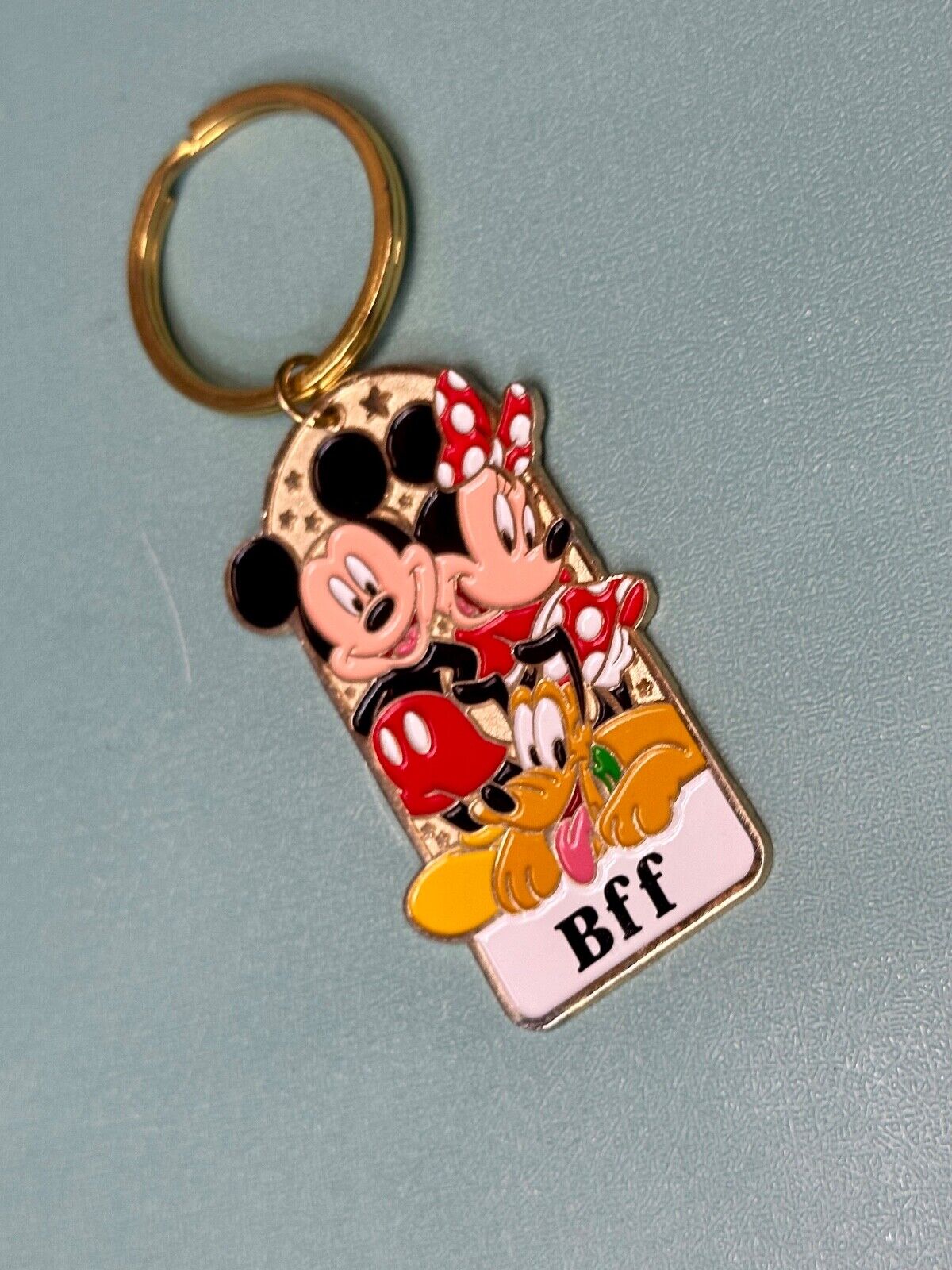 BFF Mickey, Mine and Pluto best friends Disneyland Keychain - Key Ring Chain
