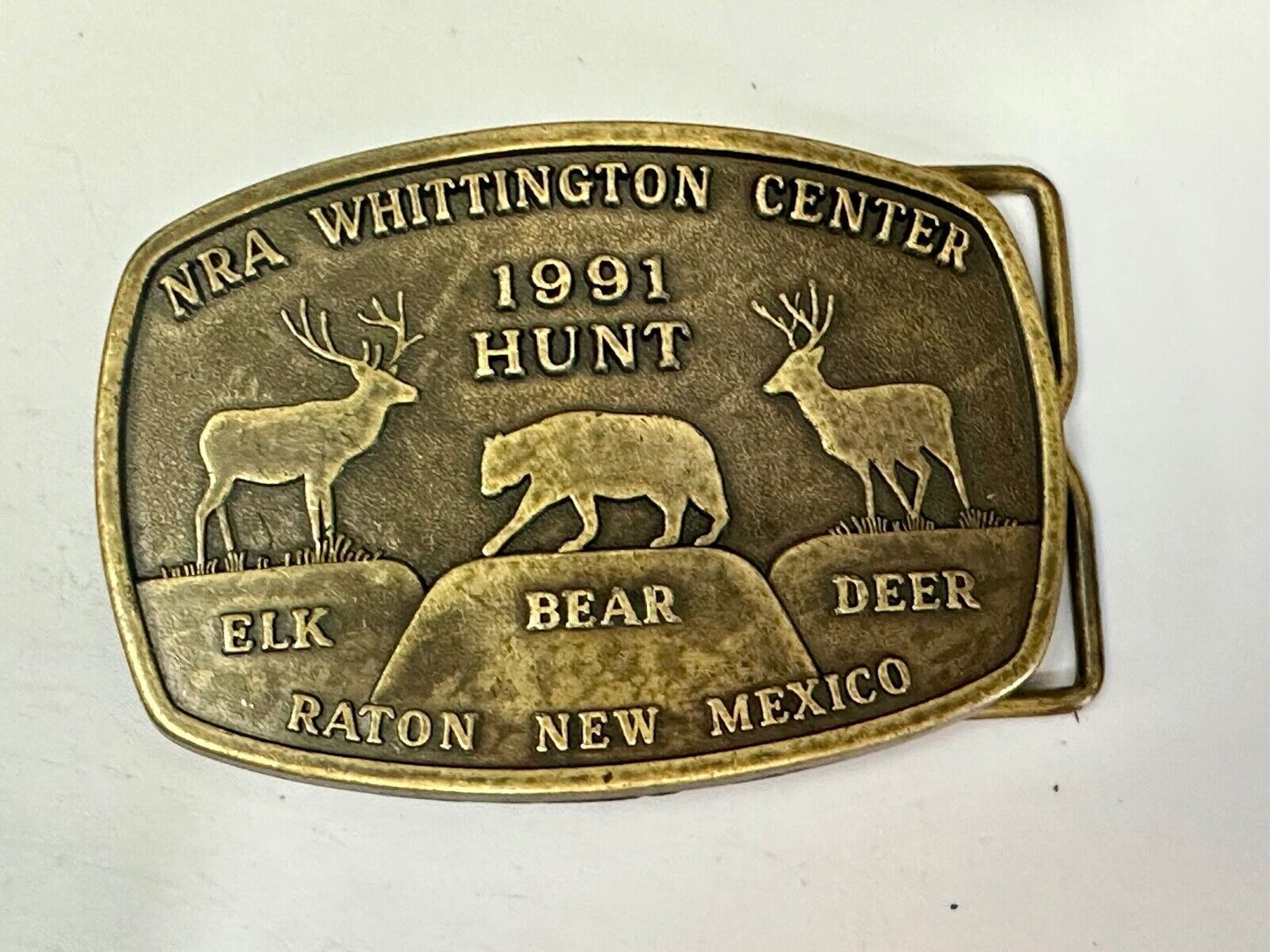 1991 Hunt Raton New Mexico vintage belt buckle from NRA Whittington Center