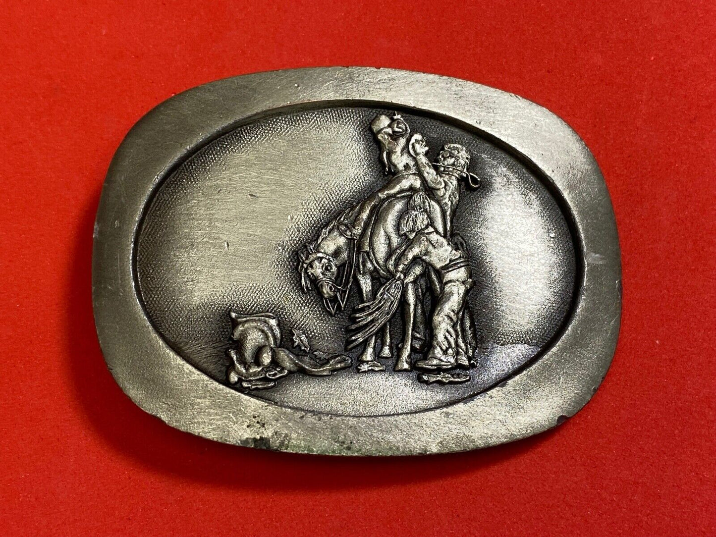 Teaching Future Rodeo Cowboys Grooming Belt Buckle Art Unique And Unknown To Me!