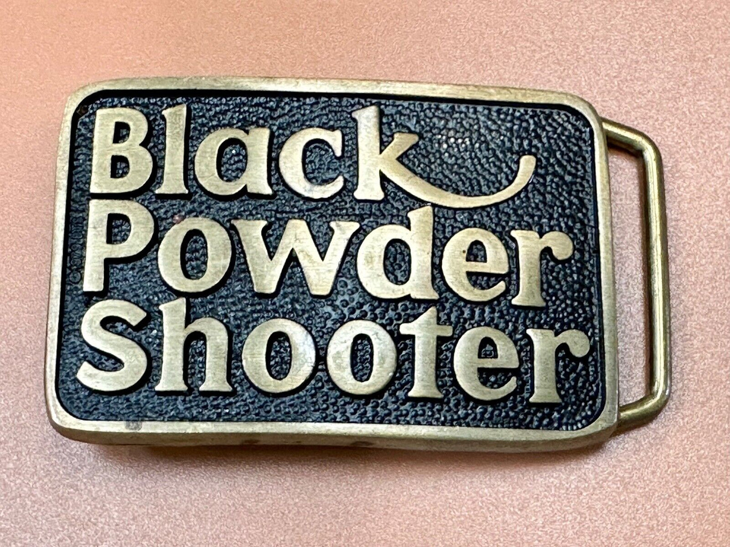 Black Powder Shooter Guns & Ammo Vintage Solid Brass belt buckle by BTS