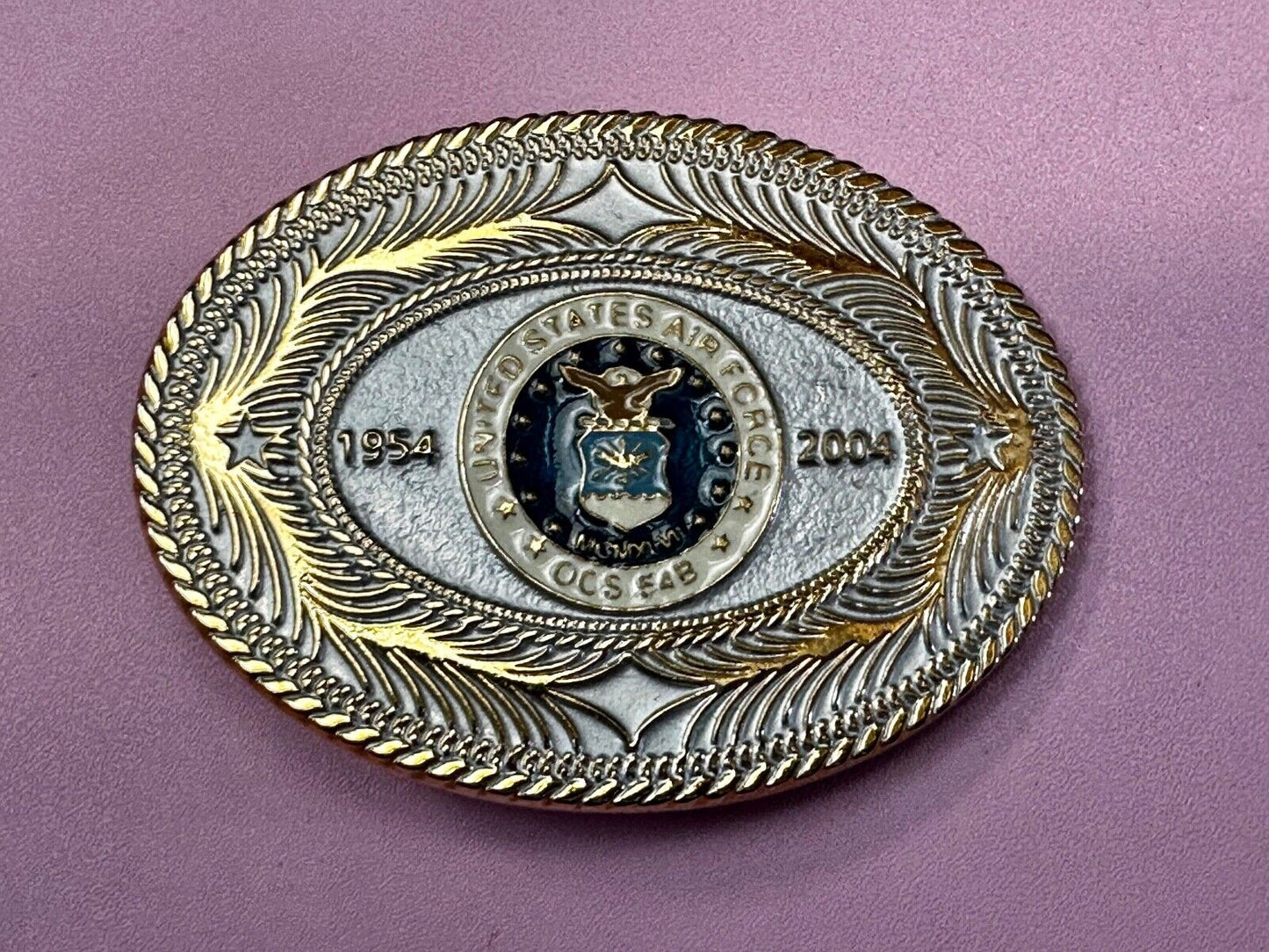 United States Air Force OCS 548 1954 - 2004 Anniversary patriotic Belt Buckle
