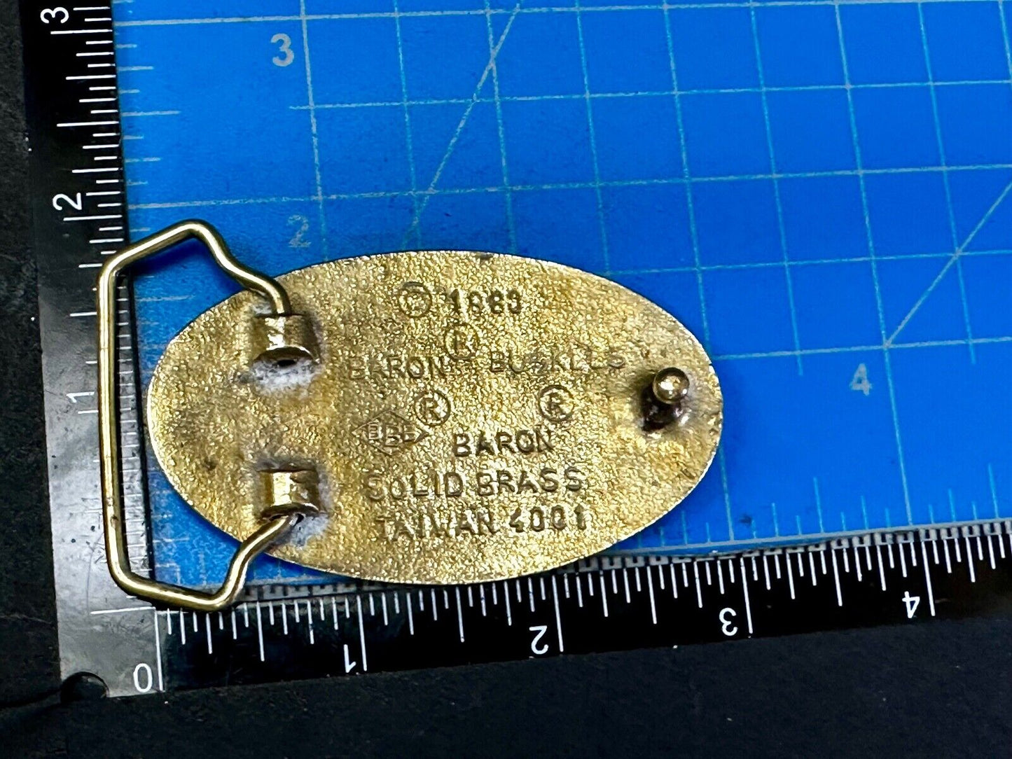 Baron Buckles NRA National Rifle Association Solid Brass oval Belt Buckle