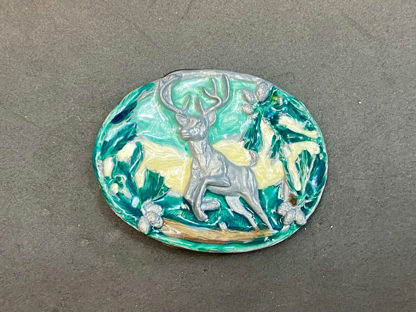 Vintage 1988 Deer Great American Belt Buckle