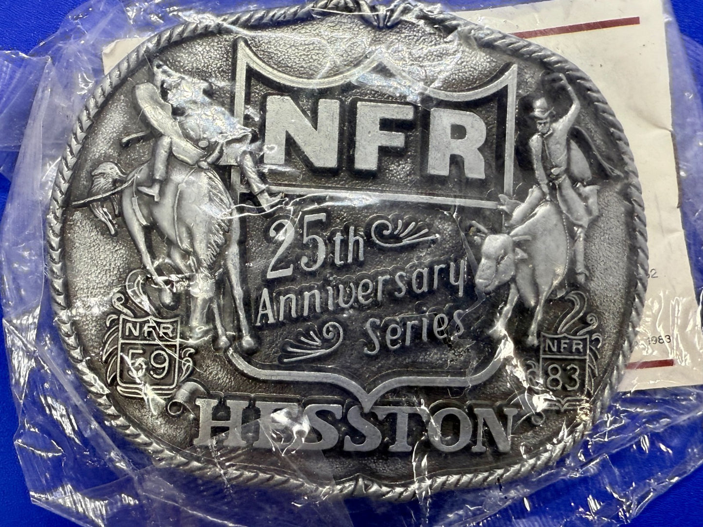 1983 Hesston Nfr National Finals Rodeo 25Th Anniversary Series NOS Belt Buckle