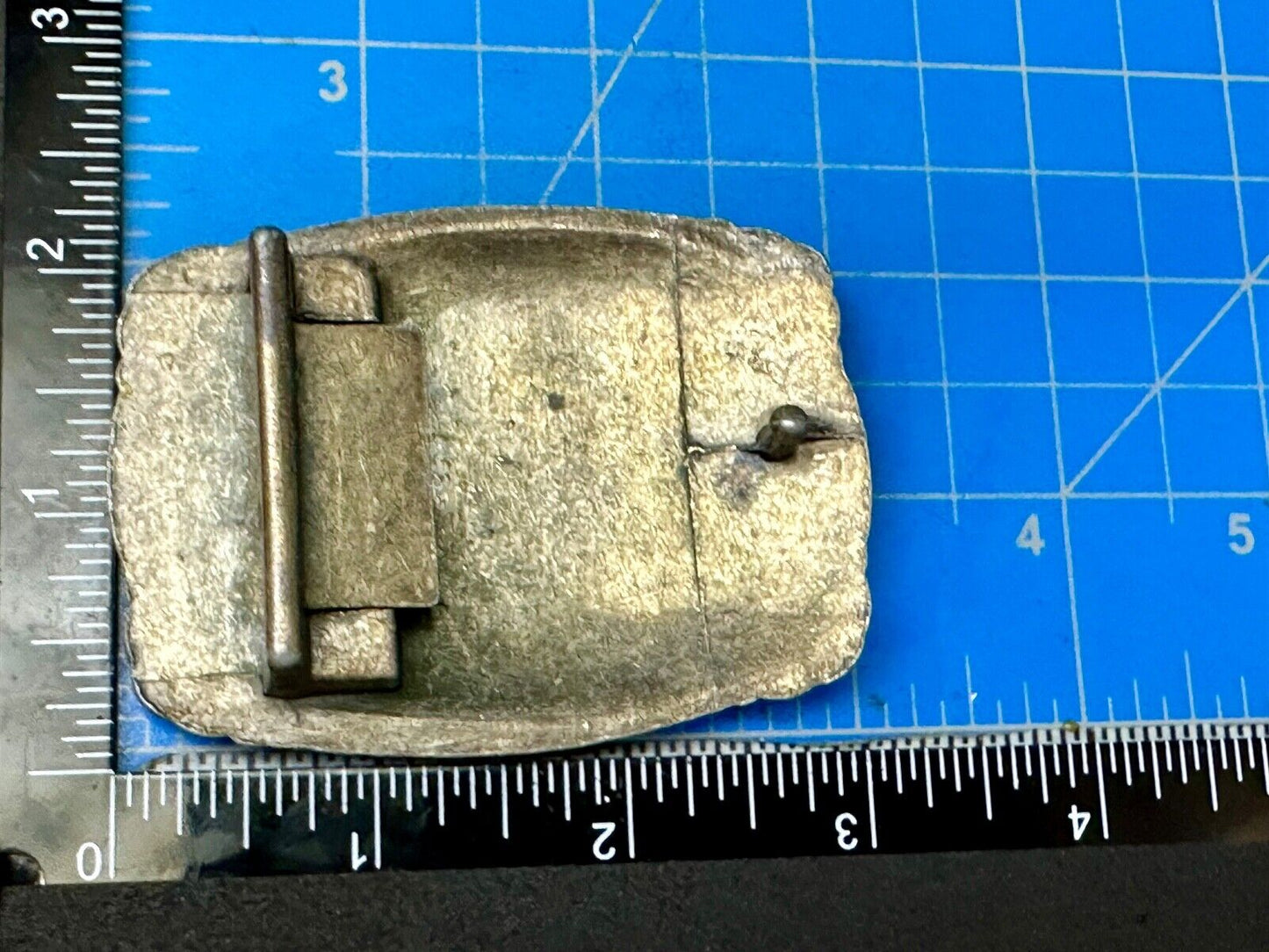 Vintage Cowboy on Horseback Dress Style Clamp down Belt Buckle