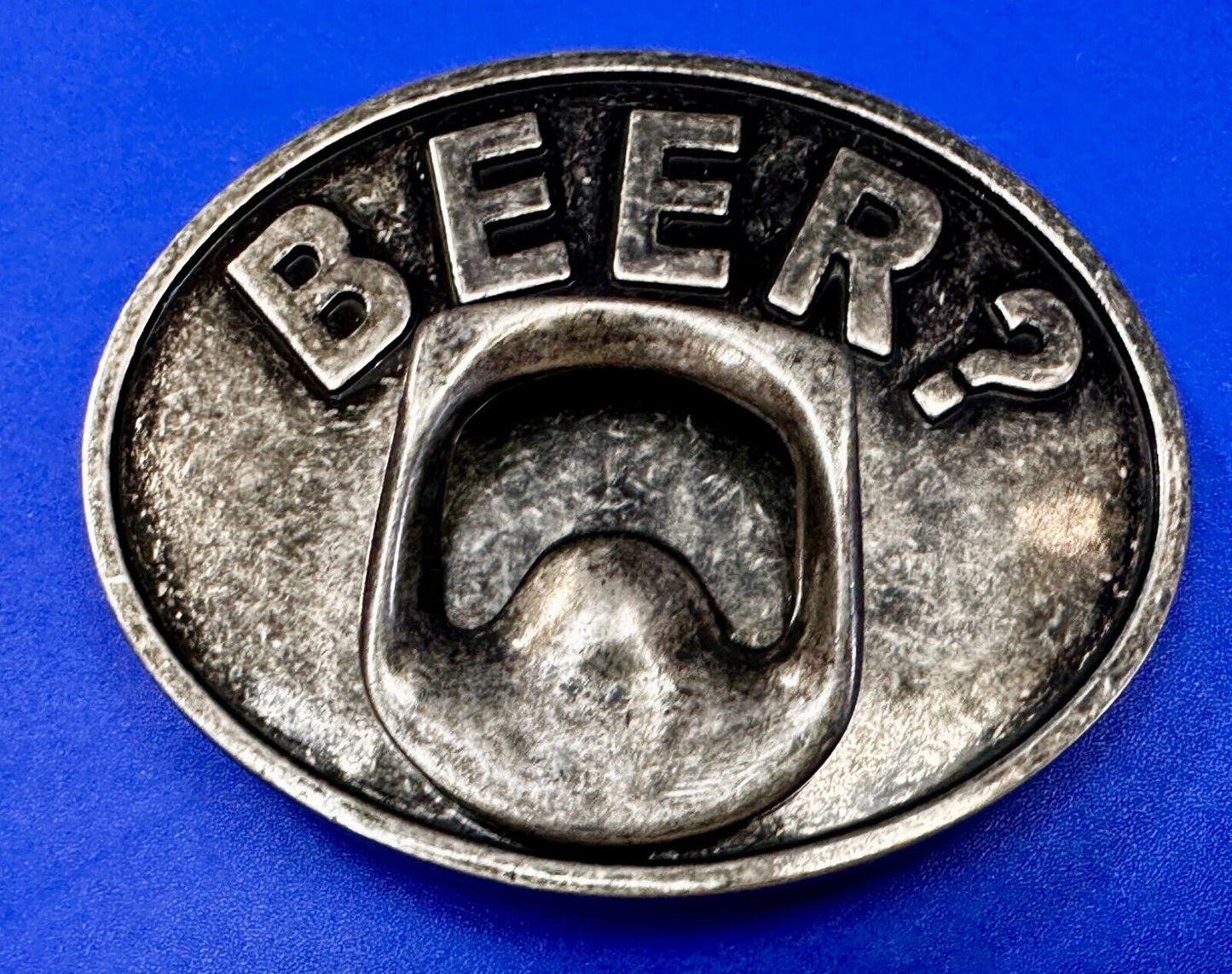BEER = Bar Pickup Line Novelty Vintage Belt Buckle with Bottle Opener