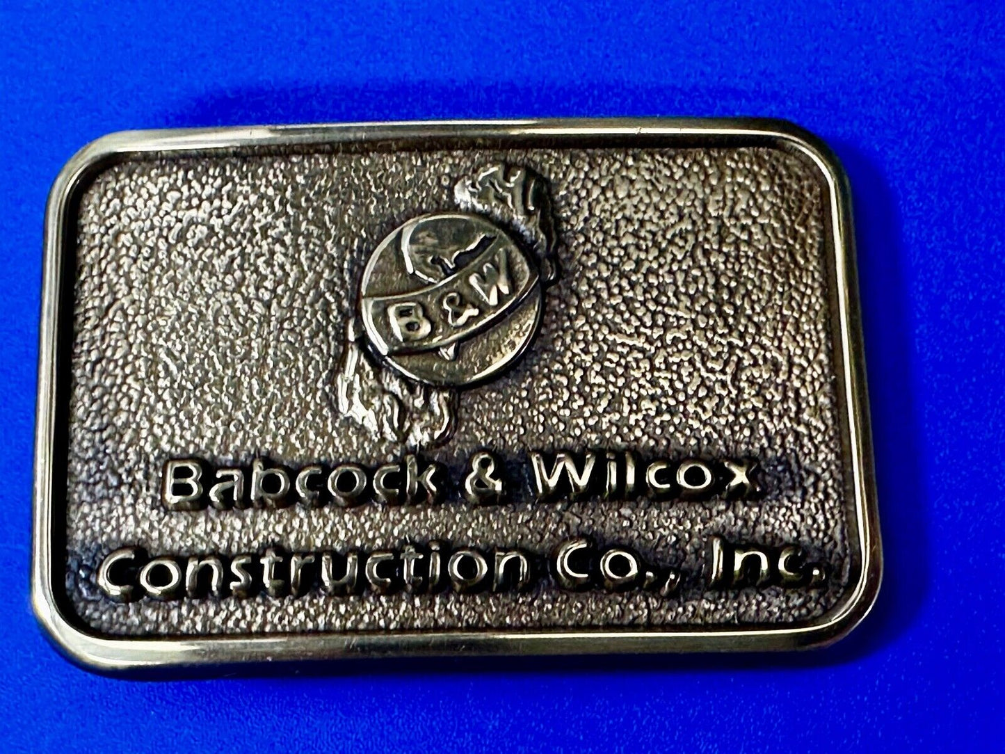 Babcock & Wilcox B&W Construction Co Commemorative NOS Belt Buckle by Jadco