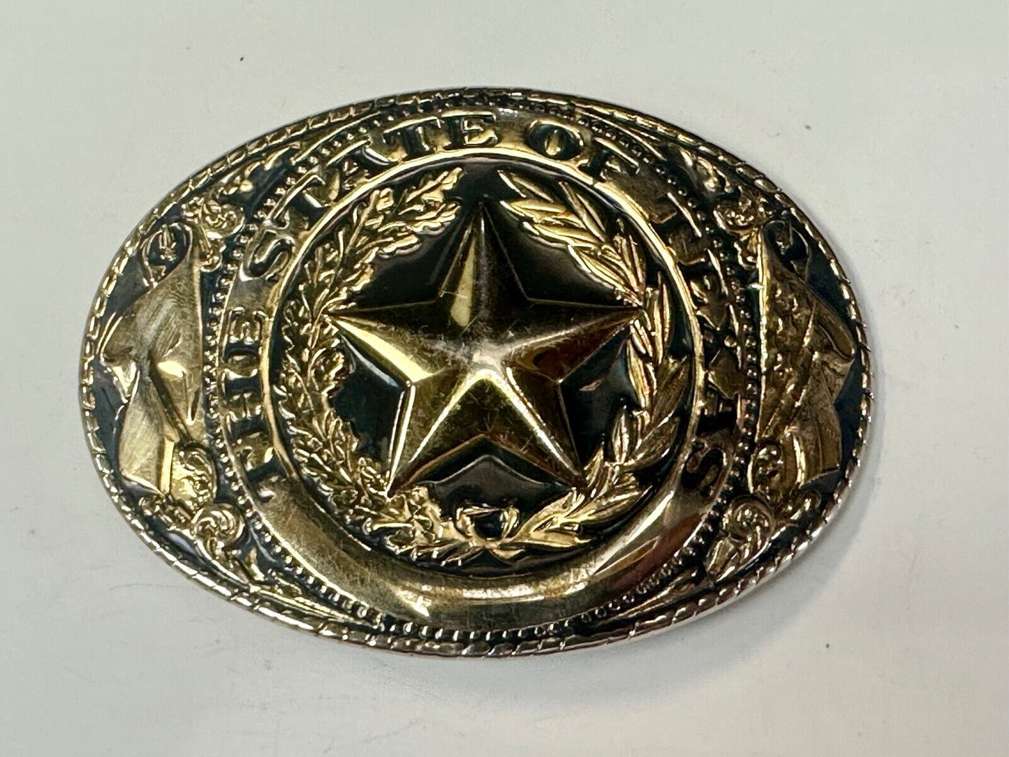 The Great State of Texas Star & Flag & Pride! USA made belt buckle marked W
