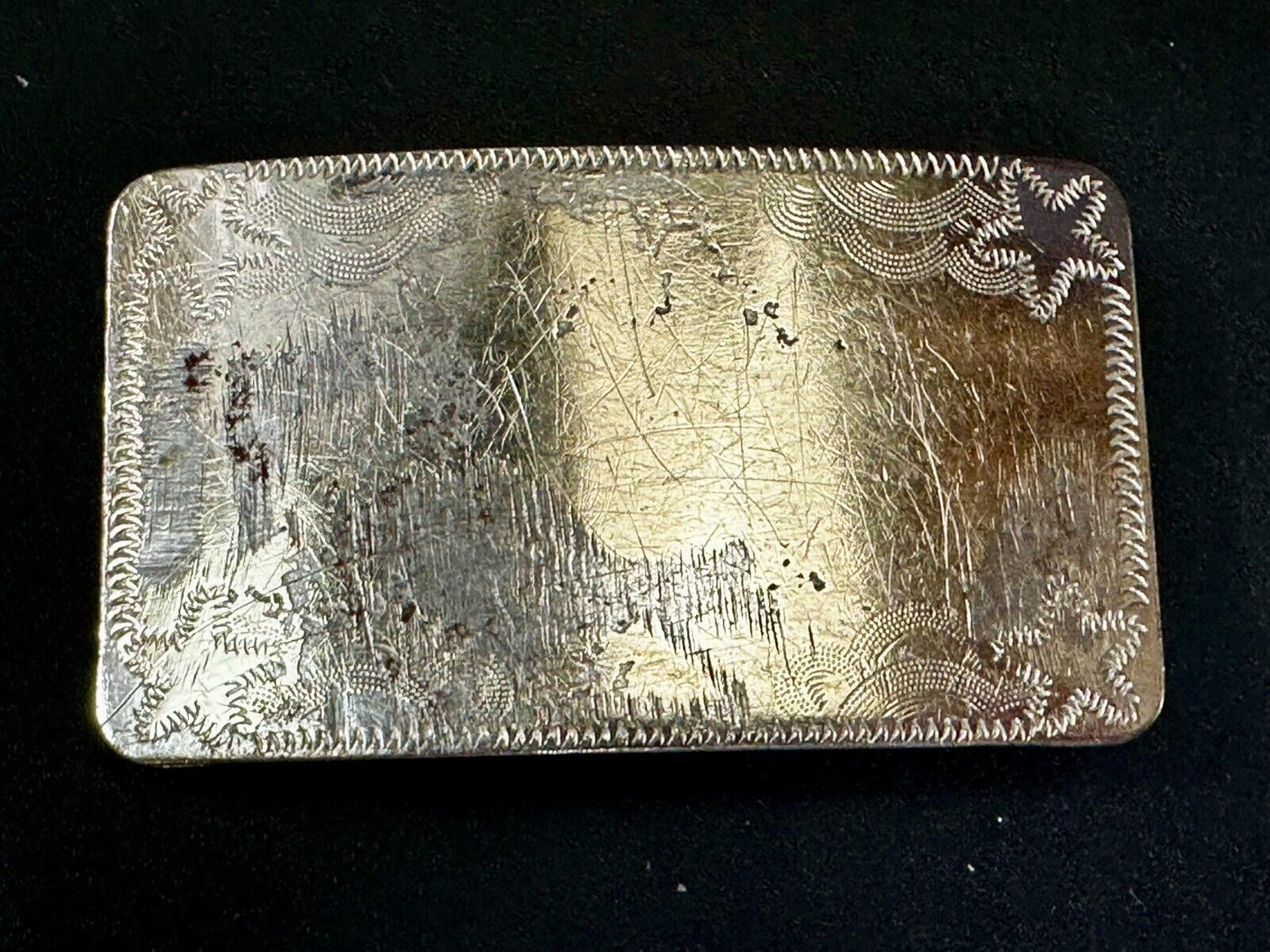 Vintage Engraved Silver Tone Belt Buckle For Craft Project Or To Wear!