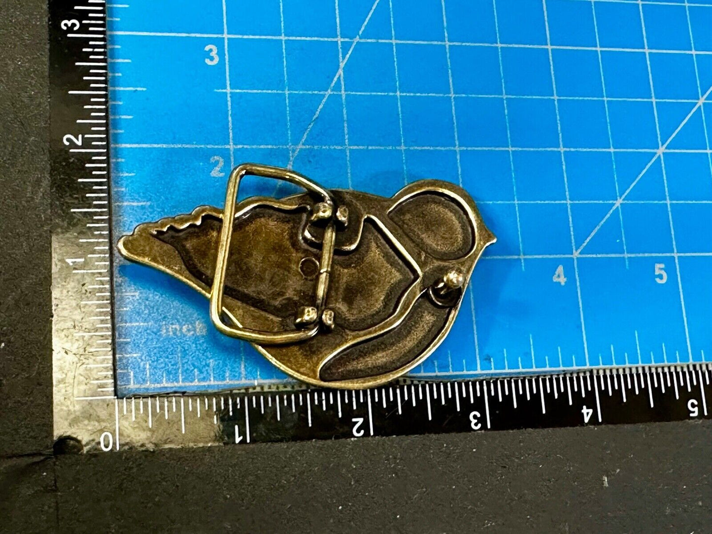 Bird Dove Shaped Cutout Figure Brass Tone Belt Buckle by Relic