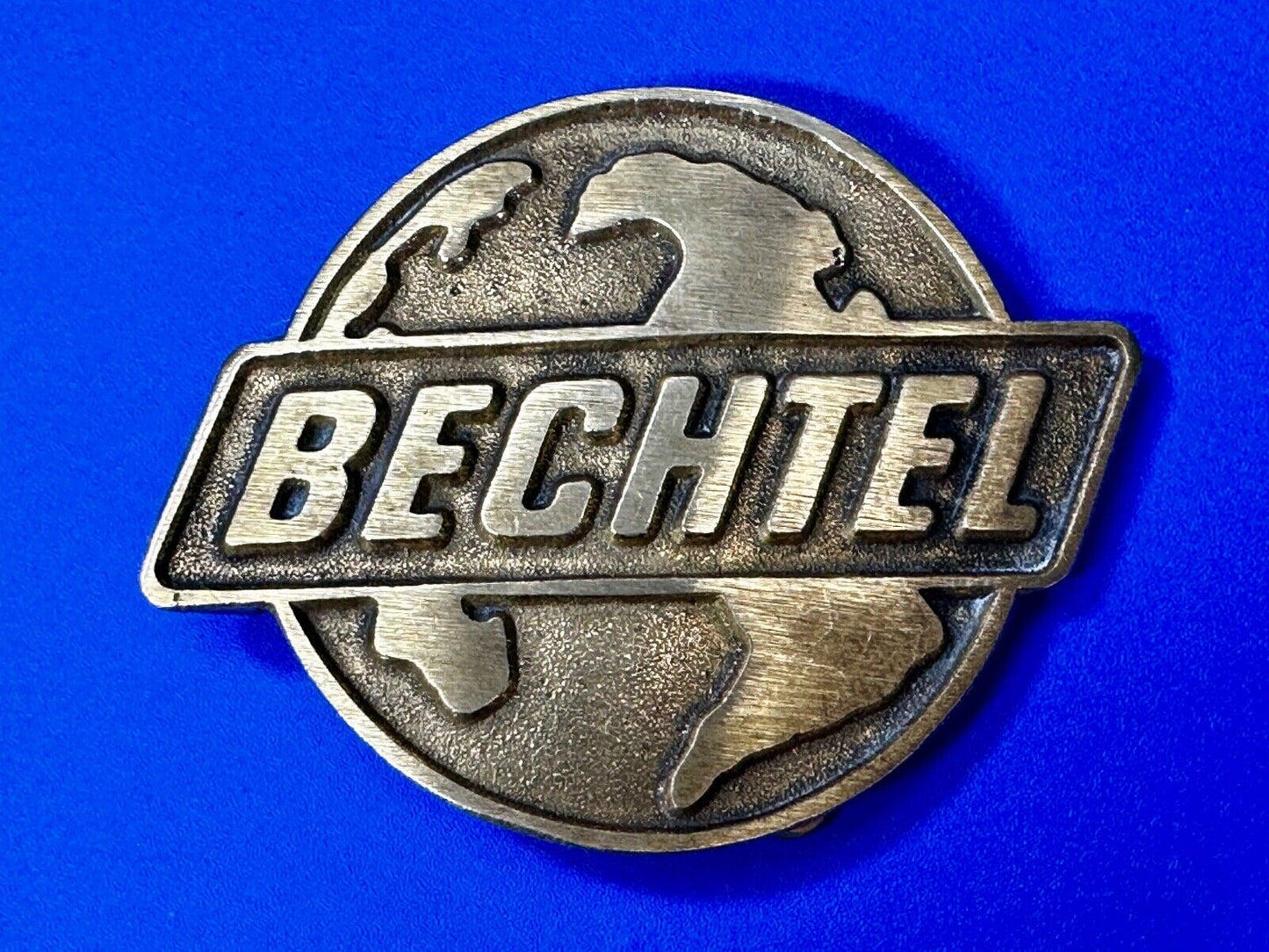 BECHTEL Engineering Construction Company Add Promo Dynabuckle Brass Belt Buckle