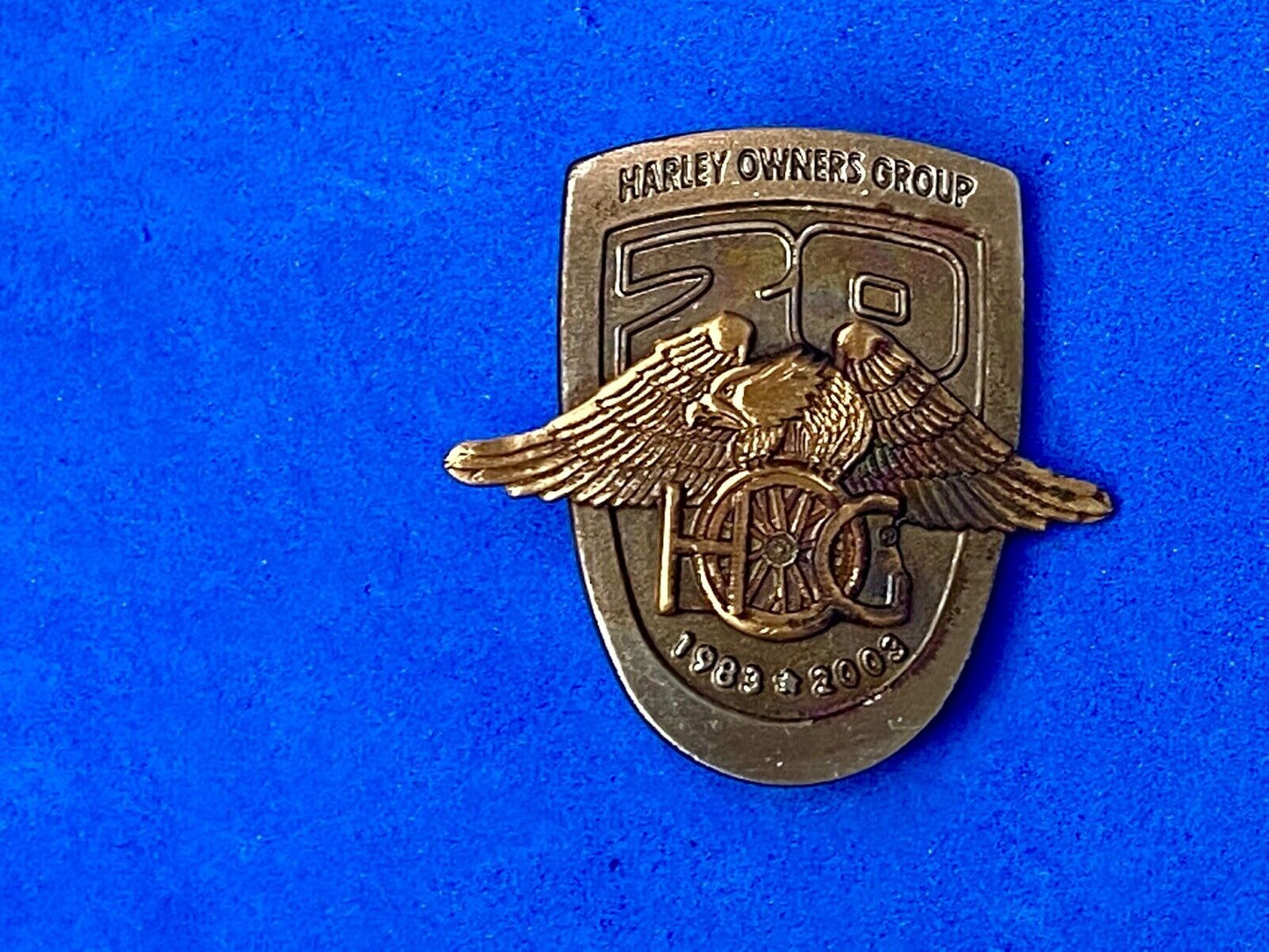 2003 Harley Davidson Hog Harley Owners Group Motorcycles Jacket Hat Rocker Pin
