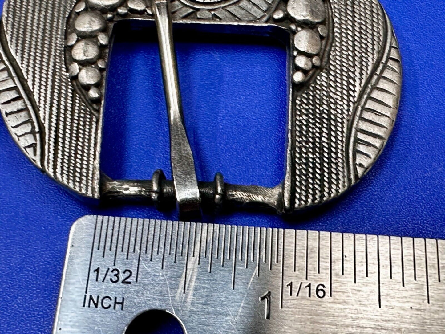 Beautiful Heart Shape Textured Replacement Dress Silver Tone Belt Buckle- MZ RCC