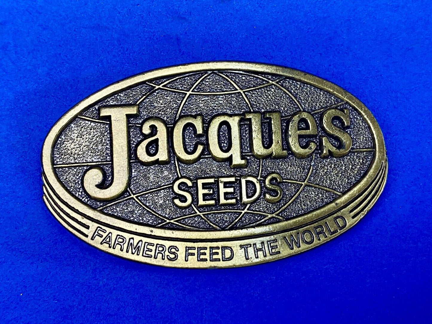 1977 Jacques Seed Farming Agriculture Corn Technology Belt Buckle By Lewis