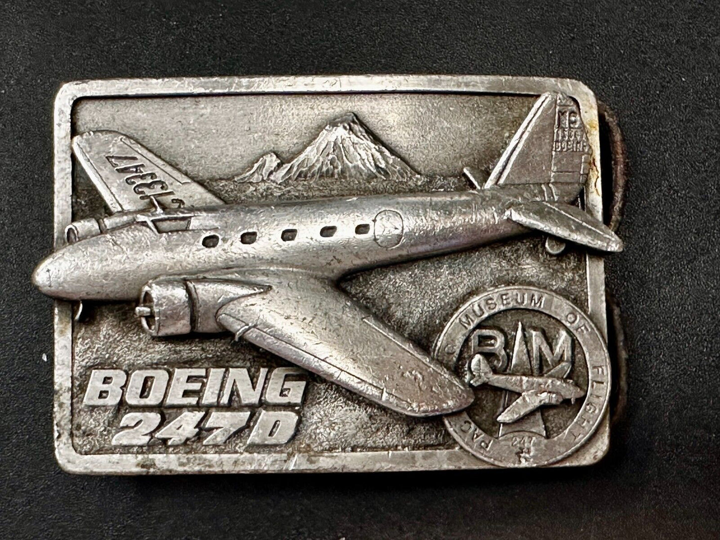 The Boeing 247D High Speed Aircraft Vintage 1986 Belt Buckle by Siskiyou