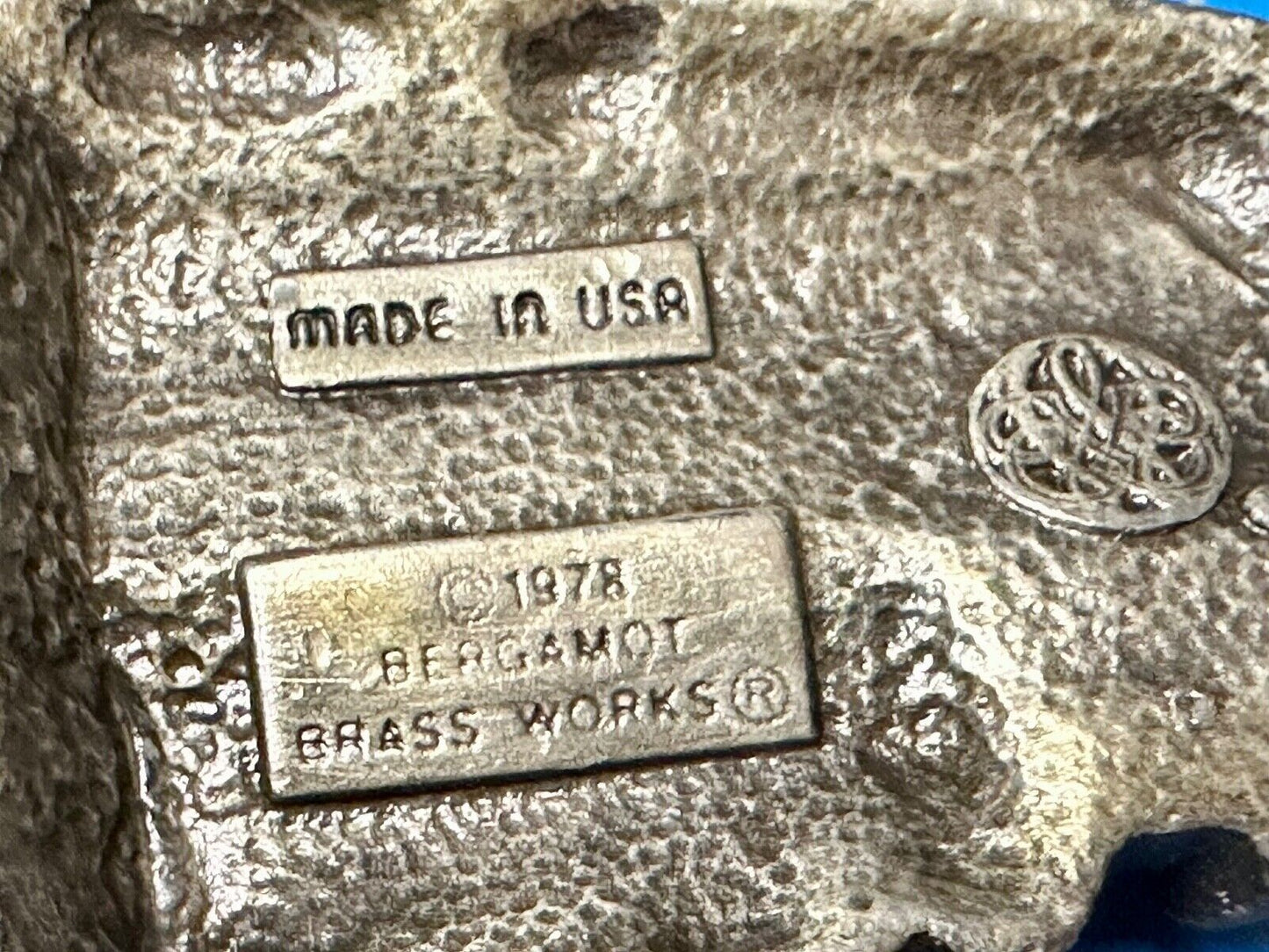 Train Steam Locomotive Vintage 1978 Cutout RR Bergamot Belt Buckle