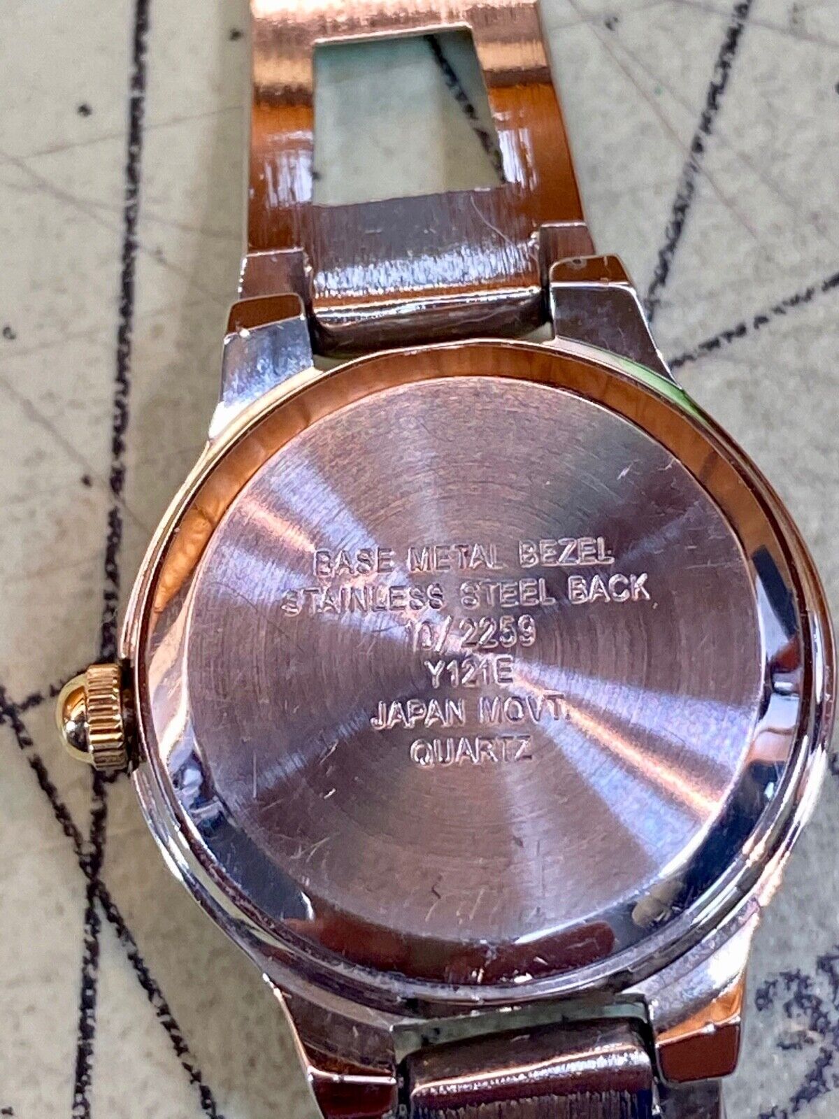 Beautiful Ak Anne Klein Diamond Gold Tone Women's Ladies Watch - Working Well!