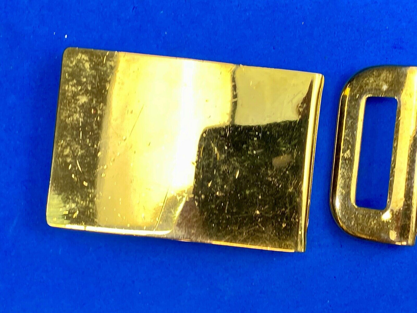 Vintage antique? two piece gold tone dress belt buckle G-76