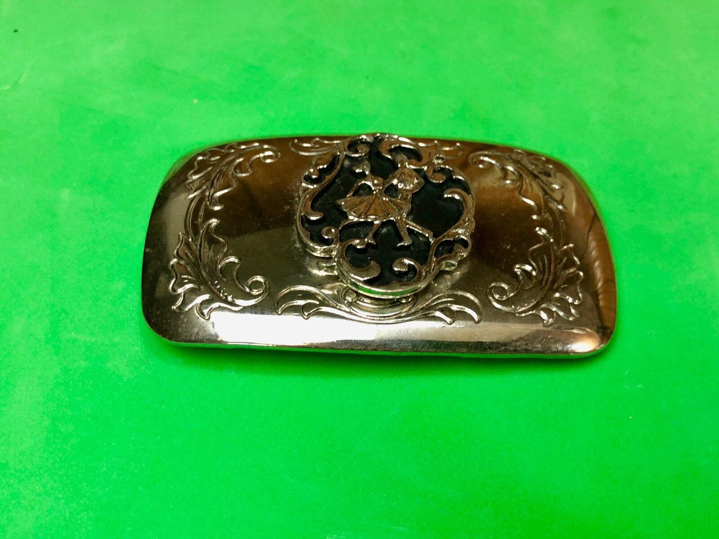 USA Made Western Belt Buckle - Square Line Country Music Dancing Couple Lovers