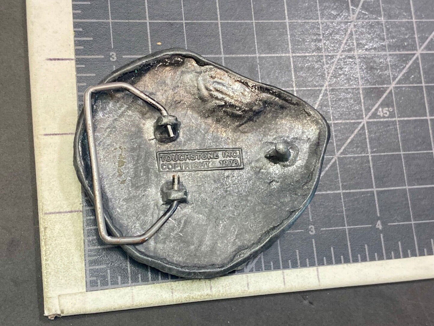 Vintage 1978 Eagle Head Bust Belt Buckle By Touchstone Inc