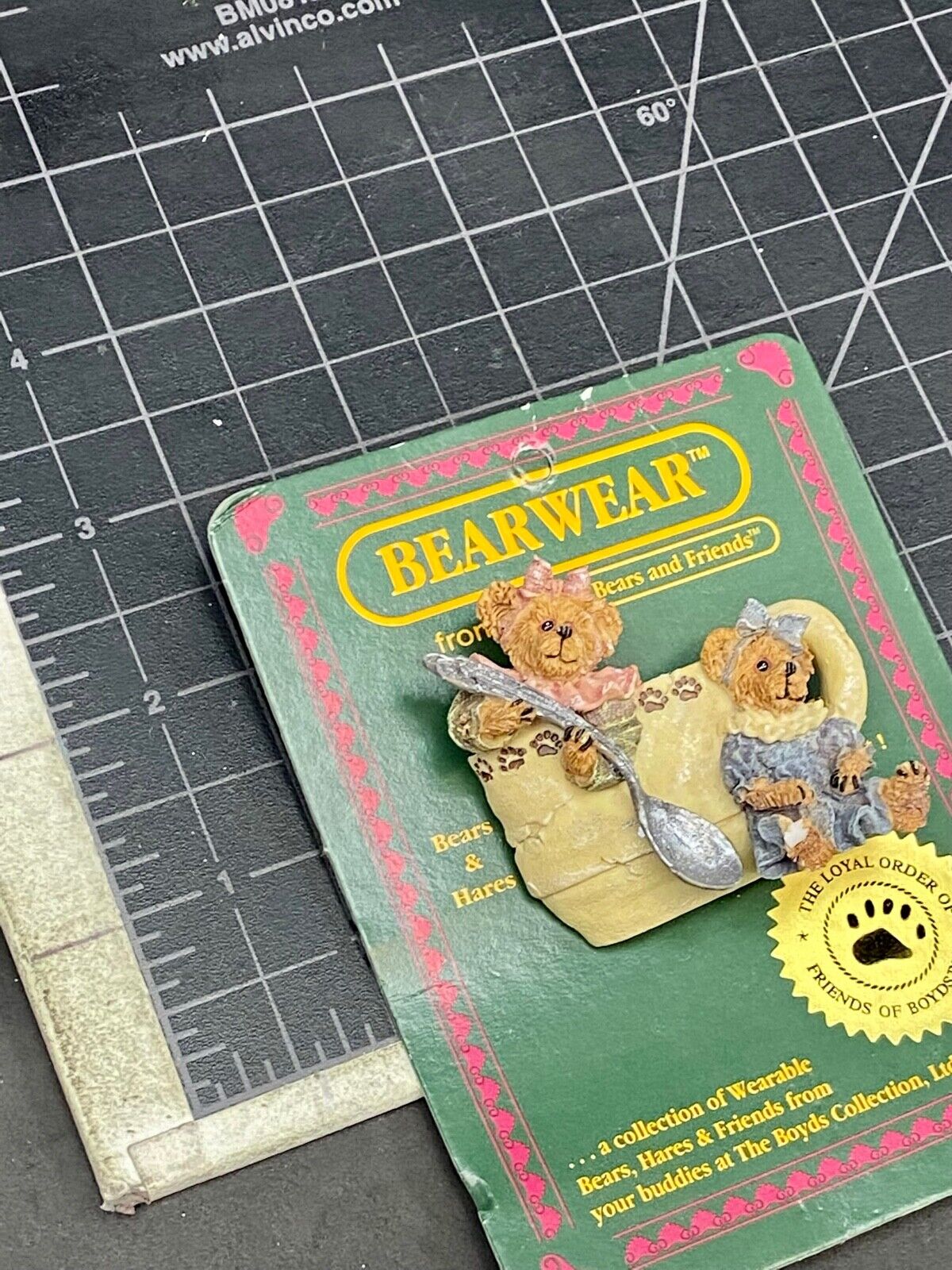 Tea Time, Adorable Boyds Bears & Friends Bearware Collection Pin / Brooch
