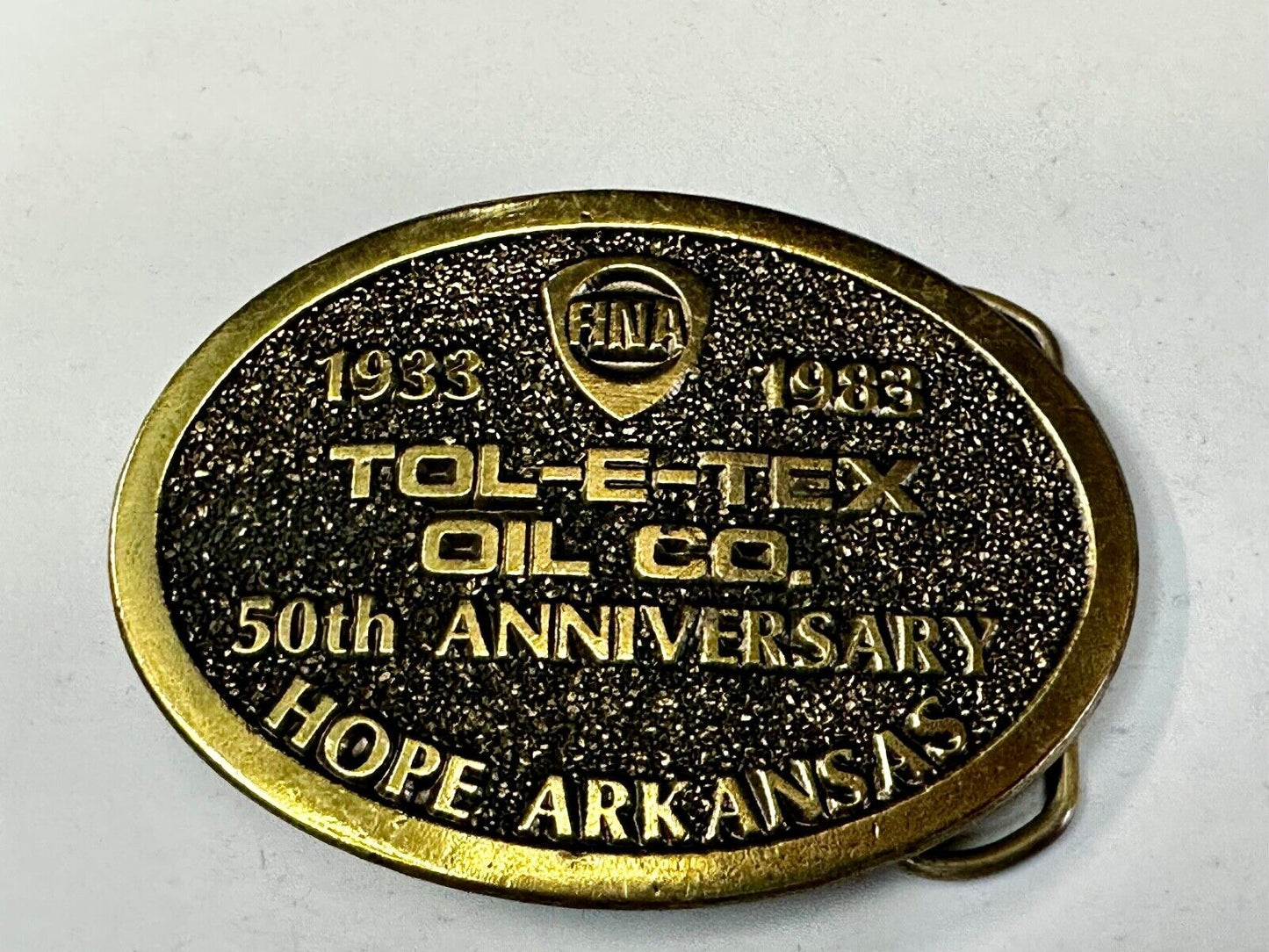 TOL-L-Tex Oil Company Hope Arkansas 50th Anniversary Great American Belt Buckle