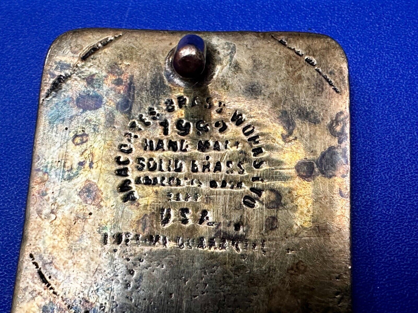 The Washington Water Power Co Spokane Solid Brass 1992 Commemorative Belt Buckle