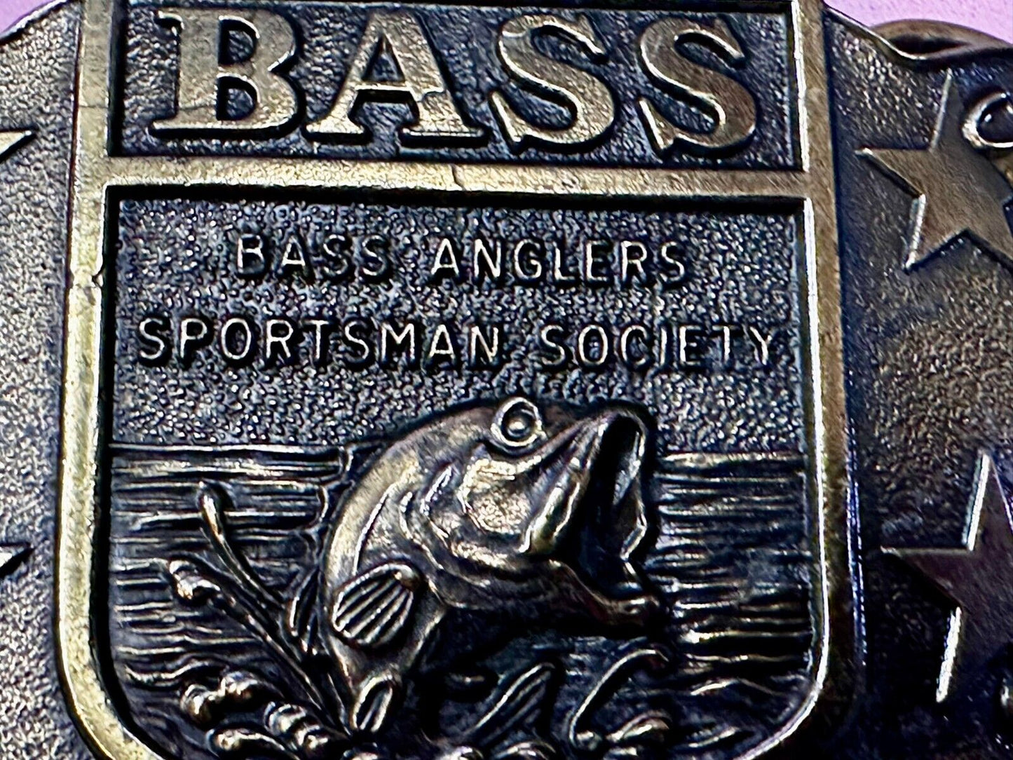 Bass Anglers Sportsman Society Fishing Club Belt Buckle