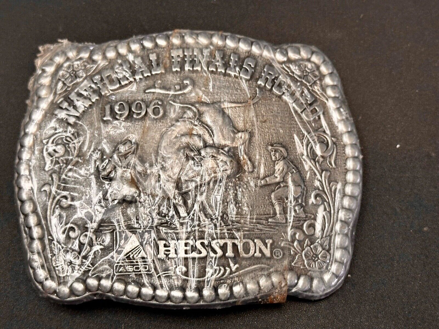 1987 National Finals Rodeo NFR Cowboy Western NOS Belt Buckle in wrap