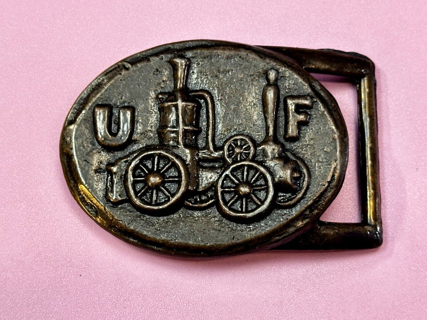 United Firemen UF Insurance Company of Philadelphia Fire Truck Belt Buckle