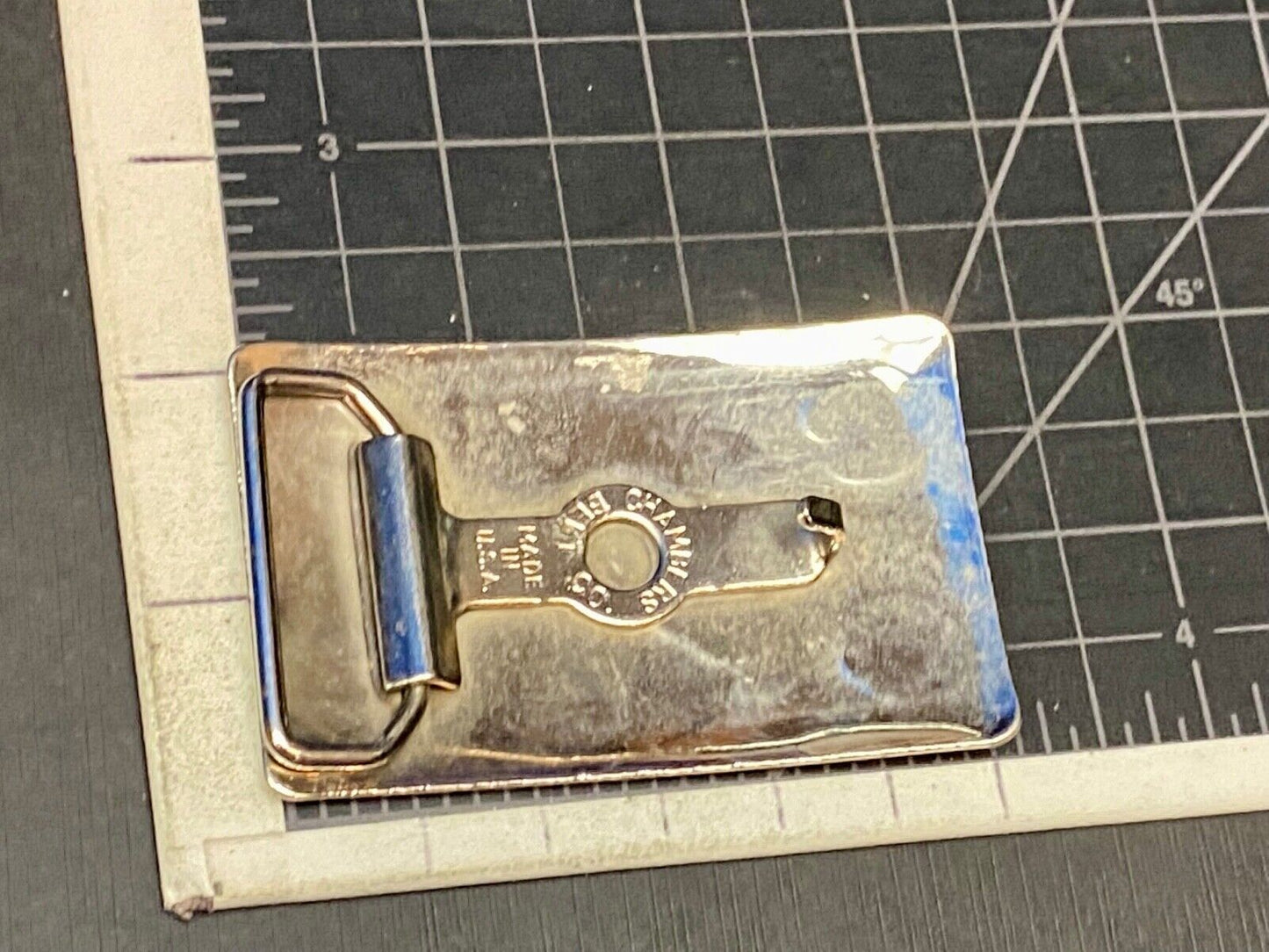 Vintage Chambers Belt Company Horse Head Shoes US made lucky western Buckle