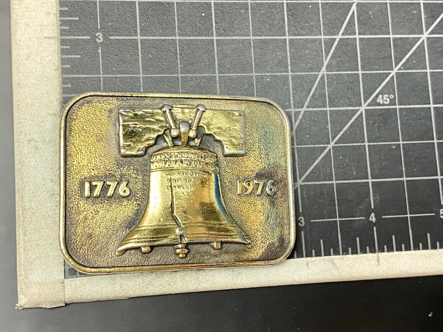 200 year celebration of Liberty Bell Vintage brass tone belt buckle