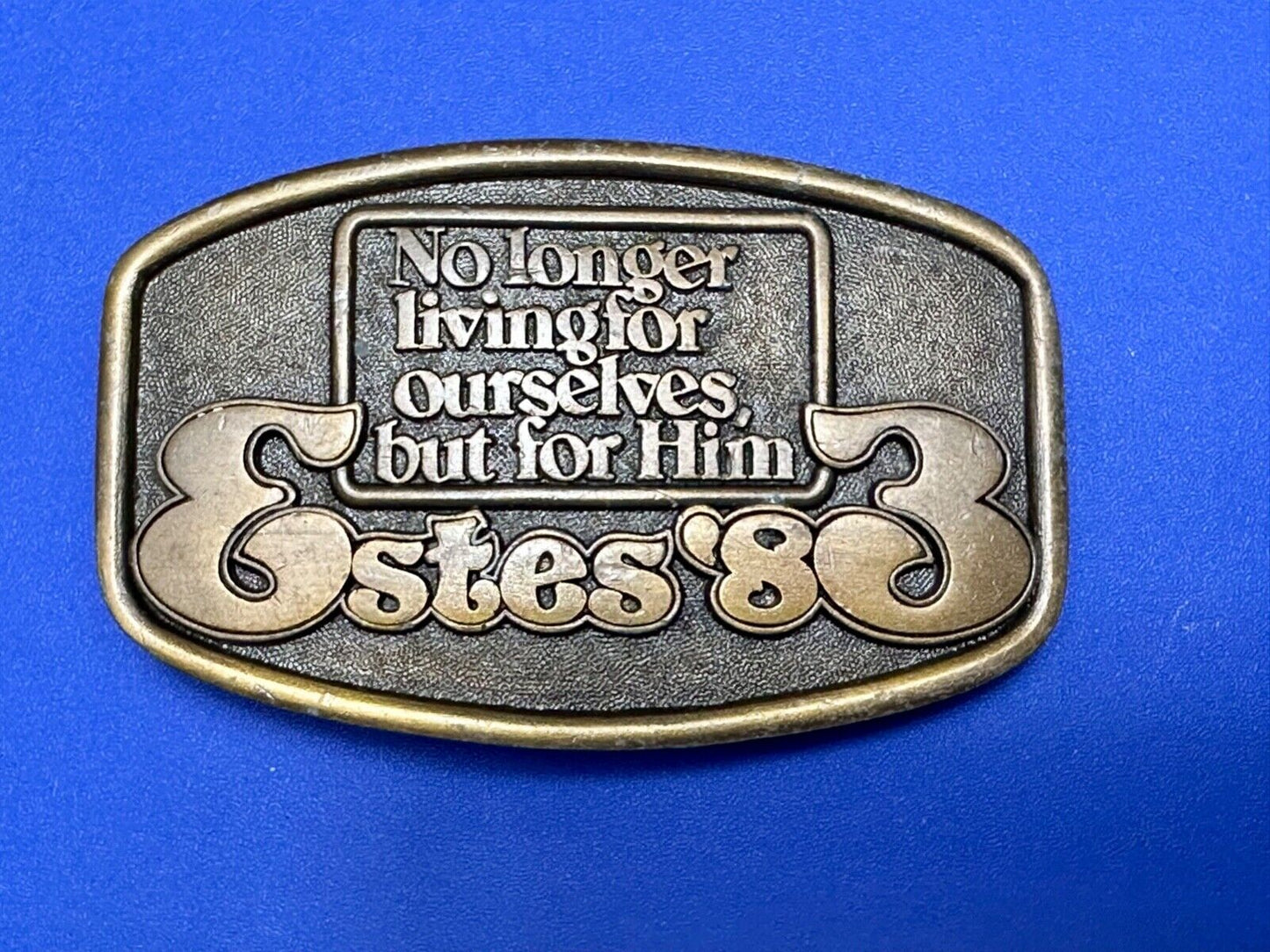 2 Corinthians, Estes 83 no longer living for ourselves, but for him belt buckle